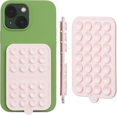 OCTOBUDDY Double - Silicone Double-Sided Suction Phone Case - Chalk Pink in Kuwait