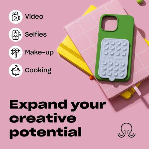 OCTOBUDDY Double - Silicone Double-Sided Suction Phone Case - Chalk Pink in Kuwait