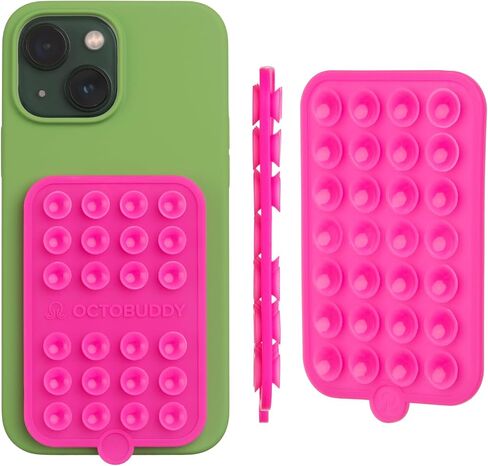 OCTOBUDDY Double - Silicone Double-Sided Suction Phone Case - Chalk Pink in Kuwait