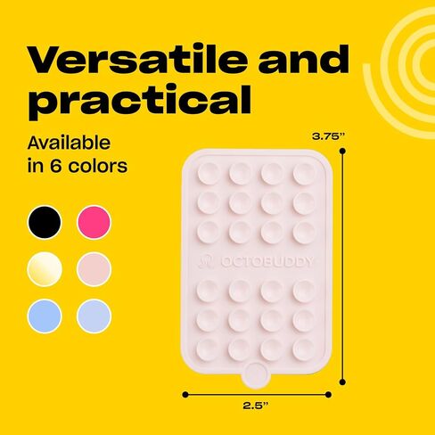 OCTOBUDDY Double - Silicone Double-Sided Suction Phone Case - Chalk Pink in Kuwait