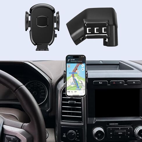 Car Cell Phone Holder for Ford F-150 2015-2020, Air Vent Cell Phone Car Mount Fits snugly Perfectly Design Fit for iPhone Android and All Smartphones,360 Degree Rotation,Easy to Install in Saudi Arabia