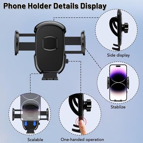 Car Cell Phone Holder for Ford F-150 2015-2020, Air Vent Cell Phone Car Mount Fits snugly Perfectly Design Fit for iPhone Android and All Smartphones,360 Degree Rotation,Easy to Install in Saudi Arabia