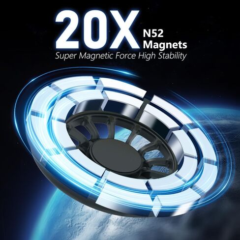 CLEC يناسب حامل هاتف السيارة Magsafe لـ فولفو XC90 2016-2025 حامل هاتف مغناطيسي قابل للتعديل لتنفيس السيارة لهاتف iPhone 17/16/15/14/13/12 سلسلة Magsafe لجميع الهواتف in Kuwait