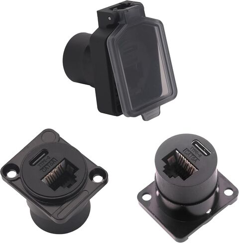 PENGLIN 2 Pack RJ45 Cat6A + USB Type-C Panel Mount Connector in Saudi Arabia