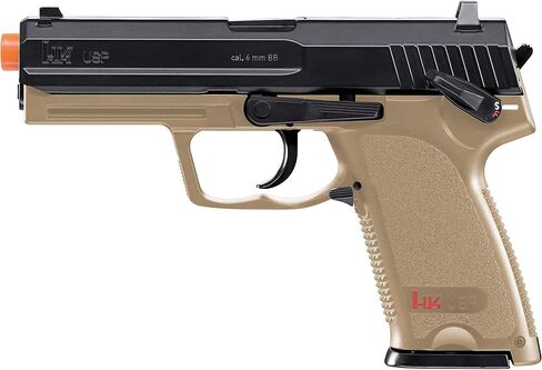 HK Heckler & Koch USP CO2 Powered 6mm BB Pistol Airsoft Gun, Standard Action, Dark Earth Brown in Saudi Arabia