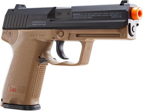 HK Heckler & Koch USP CO2 Powered 6mm BB Pistol Airsoft Gun, Standard Action, Dark Earth Brown in Saudi Arabia