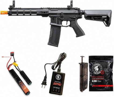 Lancer Tactical Gen 4 Nebula II Predator SBR 10‘’ Full Steel Airsoft Gun with ETU Programmable MOSFET (Battery & Charger Included) in Saudi Arabia