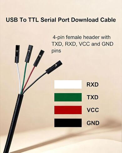 USB to TTL Serial Cable Adapter, TX RX Signal 4 Pin, 3.3ft in Kuwait