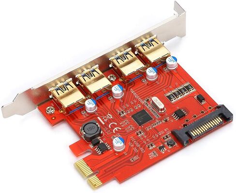بطاقة توسيع PCIE USB3.0 ذات 4 منافذ، واجهة طاقة محسنة in Kuwait