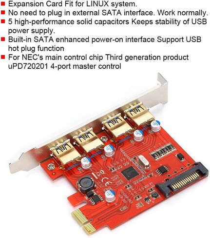بطاقة توسيع PCIE USB3.0 ذات 4 منافذ، واجهة طاقة محسنة in Kuwait