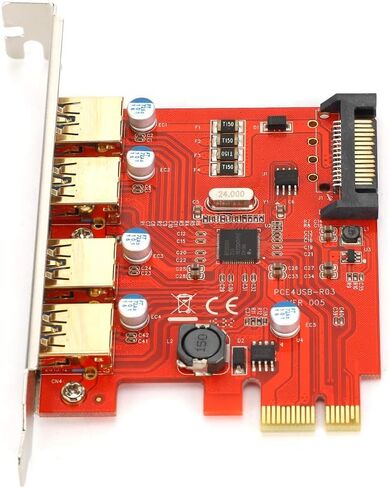 بطاقة توسيع PCIE USB3.0 ذات 4 منافذ، واجهة طاقة محسنة in Kuwait
