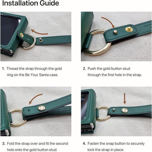 [BeYourSanta] Galaxy Z Flip 5 Case & Matching Wristlet Strap Bundle - Italian Vegan Leather - Persona Purple, Flip5 Bosco (3 Card Slots) in Saudi Arabia