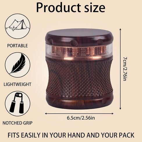 Manual Kitchen Spice Grinder, Aluminum Seasoning Grinder for Pepper, Chili, Rosemary & Dried Culinary Spices, Durable Metal Construction, Compact Kitchen Tool (dark brown) in Saudi Arabia