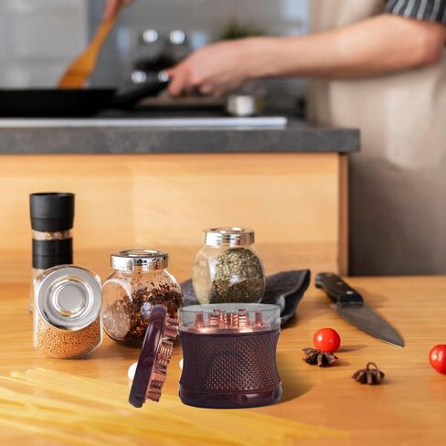 Manual Kitchen Spice Grinder, Aluminum Seasoning Grinder for Pepper, Chili, Rosemary & Dried Culinary Spices, Durable Metal Construction, Compact Kitchen Tool (dark brown) in Saudi Arabia