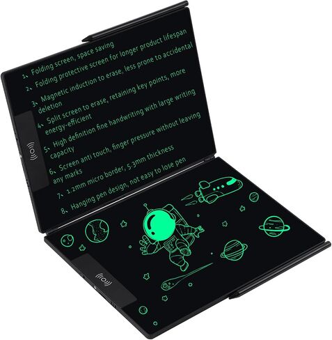 14.3in Foldable LCD Writing Tablet, Reusable Digital Notepad with Lock in Saudi Arabia