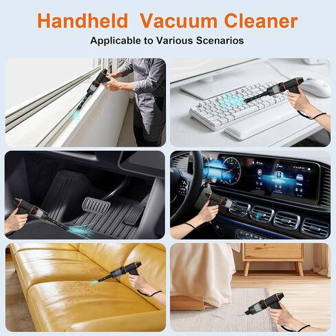 Compressed Air Duster-150,000RPM Super Power Electric Air Duster and Vacuum Cleaner & Bag Vacuum Sealer 3-in-1，for PC Keyboard Cleaning, Car Interior Cleaning. in Kuwait