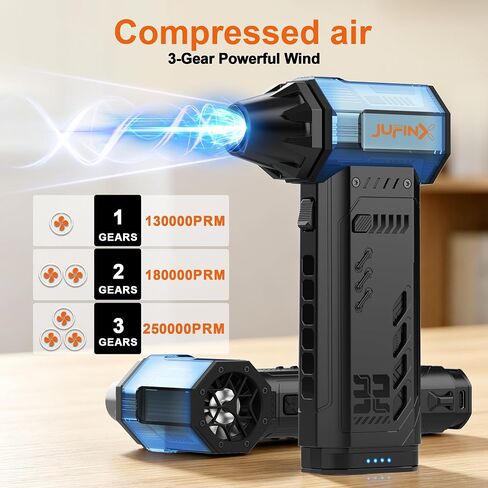 Compressed Air Duster-150,000RPM Super Power Electric Air Duster and Vacuum Cleaner & Bag Vacuum Sealer 3-in-1，for PC Keyboard Cleaning, Car Interior Cleaning. in Kuwait