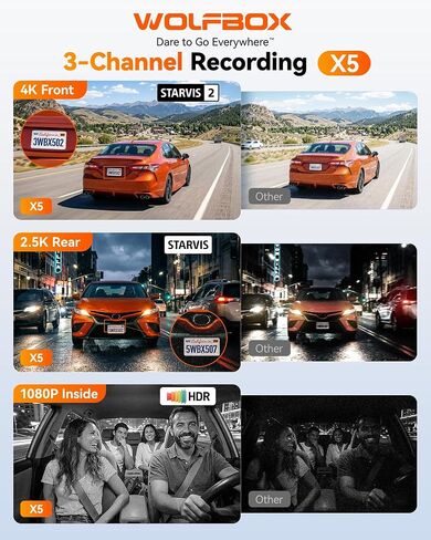 WOLFBOX MF50 Compressed Air Duster & X5 Dash Cam in Kuwait