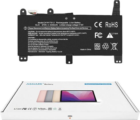 C41N1731-2 استبدال البطارية ل ASUS ROG Strix G15 G17 G512 G512LU G512LV G512LW G512LWS G531 G531GU G531GW G532LV G532LW G532LWS G712LU G731 G731GU G731GV G732 G732LV G732LW بطارية الكمبيوتر المحمول G732LWS in Kuwait
