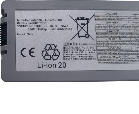 CF-VZSU80U Replacement Battery Compatible with Panasonic CF-C2 Toughbook Tablet PC Series Notebook CF-VZSU83U CF-VZSU82U PGYK5 CF-VZSU82U CF-VZSU83U - 10.8V 70Wh in Kuwait