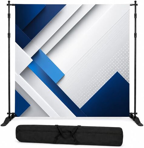 Backdrop Banner Stand Adjustable Heavy Duty Telescopic Banner Stand Step with 1 Carrying Bag for Parties Photo Booth Trade Show,Photo Booth,Wall Exhibitor Background (8 * 8FT) in Saudi Arabia