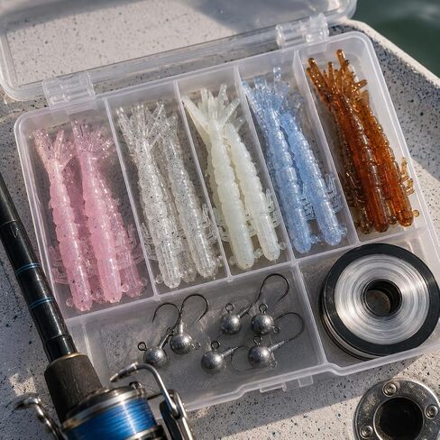 Game Reaper Baits Butch 3.1" Soft Plastic Saltwater Bait Lifelike Shrimp Imitation for Flounder Speckled Trout Red Drum Snook Striper & Black Bass Jig Head in Saudi Arabia