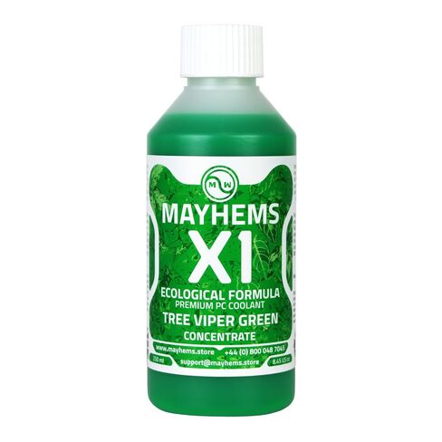 Mayhems - X1 Concentrate PC Coolant - Computer Water Cooling Fluid - Liquid Cooling, Eco Friendly Series, 250 ml, Tree Viper Green in Kuwait