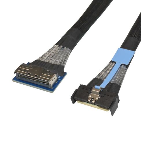 PCIe 6.0 MCIO x8 Male to Female Extension Cable, 1.6 feet (50 cm) in Saudi Arabia
