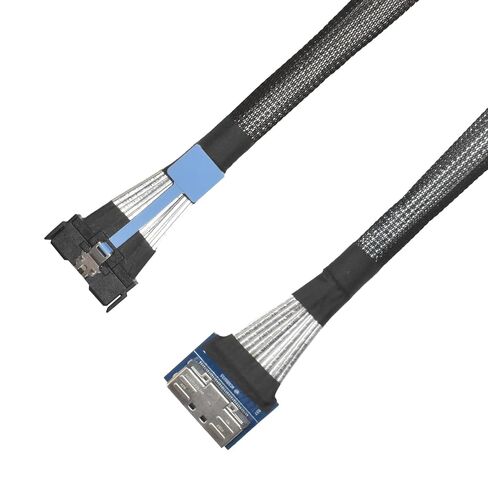 PCIe 6.0 MCIO x8 Male to Female Extension Cable, 1.6 feet (50 cm) in Saudi Arabia