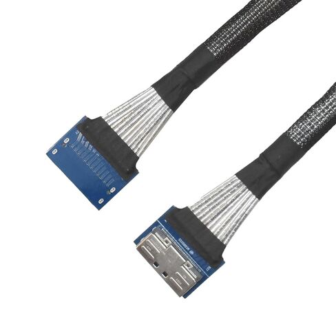 PCIe 6.0 MCIO x8 Male to Female Extension Cable, 1.6 feet (50 cm) in Saudi Arabia