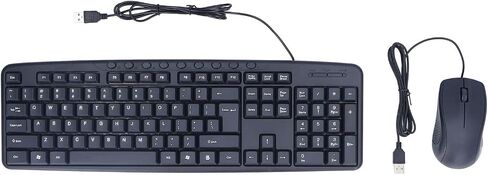113 Keys Ergonomic Wired Keyboard and Mouse Combo for Desktop Computer with Stand, Adjustable Bevel Angle, Smooth Mouse, ABS Material in Saudi Arabia