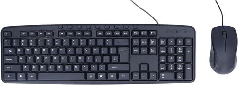 113 Keys Ergonomic Wired Keyboard and Mouse Combo for Desktop Computer with Stand, Adjustable Bevel Angle, Smooth Mouse, ABS Material in Saudi Arabia