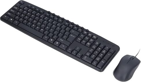 113 Keys Ergonomic Wired Keyboard and Mouse Combo for Desktop Computer with Stand, Adjustable Bevel Angle, Smooth Mouse, ABS Material in Saudi Arabia