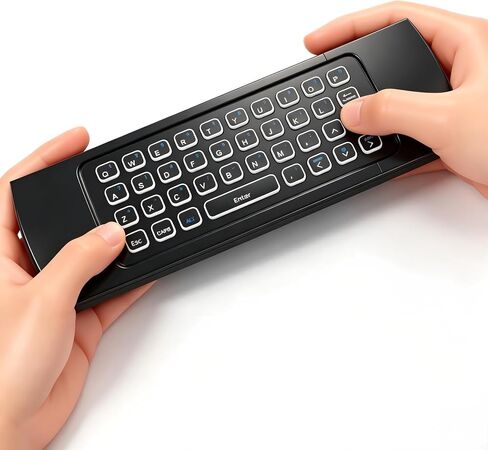 2.4G Air Mouse & Keyboard Combo, Plug & Play 81 Keys Handheld Keypad Mouse Remote, Portable Wireless Controller for Android TV Box Projector Mini PC Home Use in Saudi Arabia