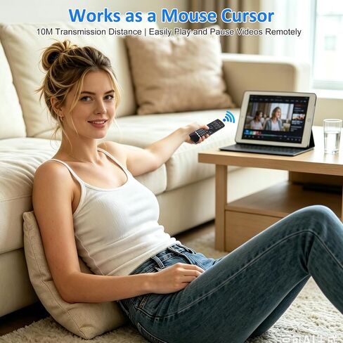 2.4G Air Mouse & Keyboard Combo, Plug & Play 81 Keys Handheld Keypad Mouse Remote, Portable Wireless Controller for Android TV Box Projector Mini PC Home Use in Saudi Arabia