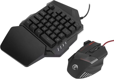 Gaming Mouse Keyboard Set Durable LED Backlight for //OS X, Convenient One-handed for PC in Saudi Arabia