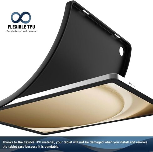 Puxicu Case for Samsung Galaxy Tab A11 Plus 11-Inch (2025) Model, Slim Design Matte TPU Rubber Soft TPU Protective Cover for Samsung Tab A11 Plus, Black in Kuwait