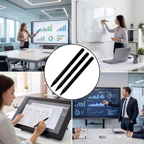 3 Pcs Smartboard Pen, 2-in-1 Dual Tip Infrared Screen Stylus Pen, High Sensitivity Digital Pen for Smartboard, Whiteboard, Interactive Display – No Charging Needed (Black) in Kuwait