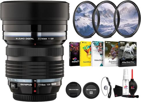 OM SYSTEM 7-14mm f/2.8 PRO Lens for Micro Four Thirds (V313020BU000) Bundle in Saudi Arabia