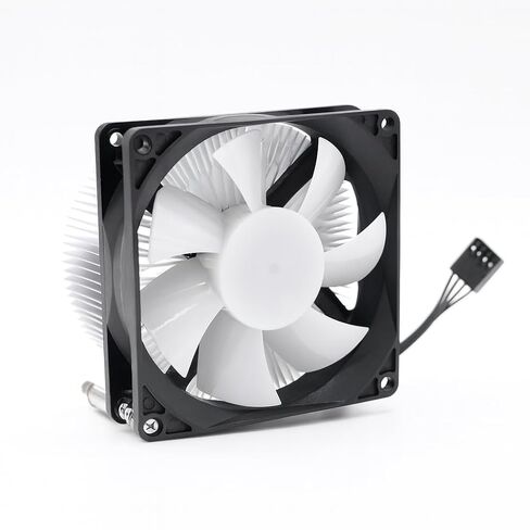 80mm RGB Heatsink CPU Cooler with Universal Bracket - Compatible Intel i3/i5/i7 LGA 115x 1150 1151 1155 1156 1200 Quiet Fan & Aluminum Heatsink 4pin with Temperature Control Easy Install for Desktop in Saudi Arabia