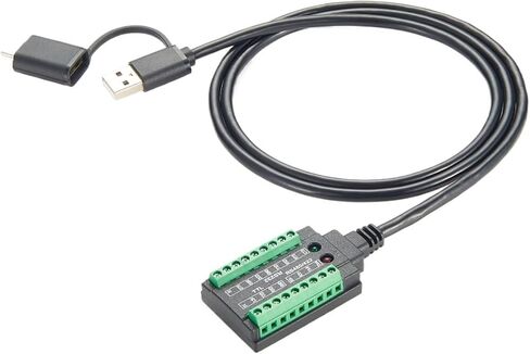 4-in-1 USB to RS232 RS485 RS422 TTL 3.3V 5V Serial Adapter Cable FT232RL Chip Dual Port USB-A & USB-C in Saudi Arabia