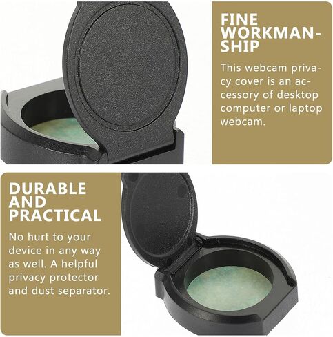 4 Pack Webcam Lens Cover, Black ABS Self Adhesive Privacy Shutter in Kuwait