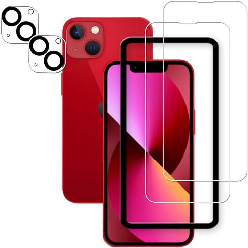 Easy Alignment Frame Designed For iPhone 13 mini Tempered Glass Screen Protector 2-Pack Camera Lens Protector Film 2-Pack in Kuwait