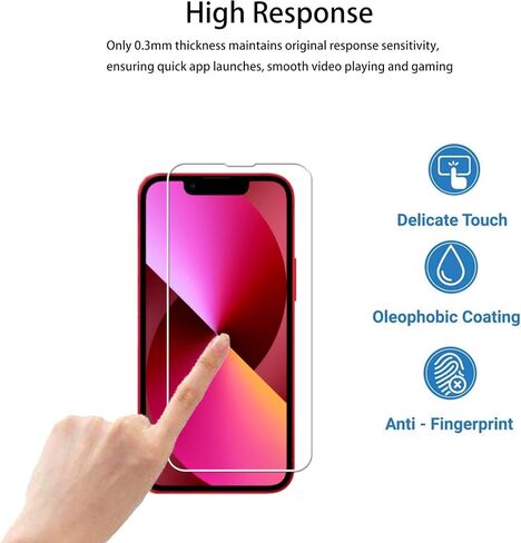 Easy Alignment Frame Designed For iPhone 13 mini Tempered Glass Screen Protector 2-Pack Camera Lens Protector Film 2-Pack in Kuwait