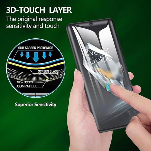 (3 Pack Designed for OnePlus 12 Screen Protector, Case Friendly, Bubble Free, High Definition Clear ShieldEasy Installation (TPU) in Kuwait