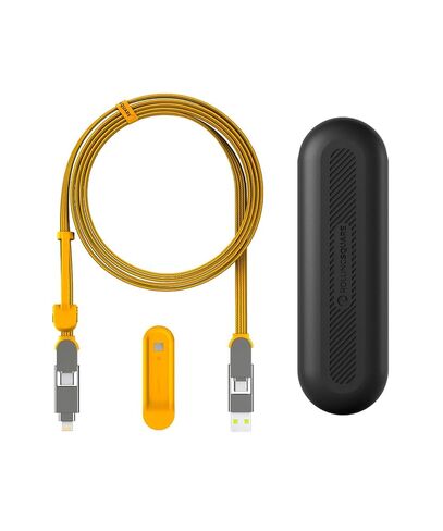 Rolling Square inCharge XL 6-in-1 Multi Charging Cable with 100W Ultra-Fast Charging Power, Portable USB and USB-C Cable, 6.5 Ft/2m, Urban Black in Saudi Arabia