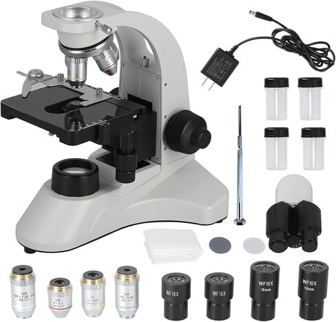 Biological Microscope LED Lab Binocular Compound Tools for Researching KP in Kuwait
