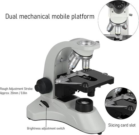 Biological Microscope LED Lab Binocular Compound Tools for Researching KP in Kuwait