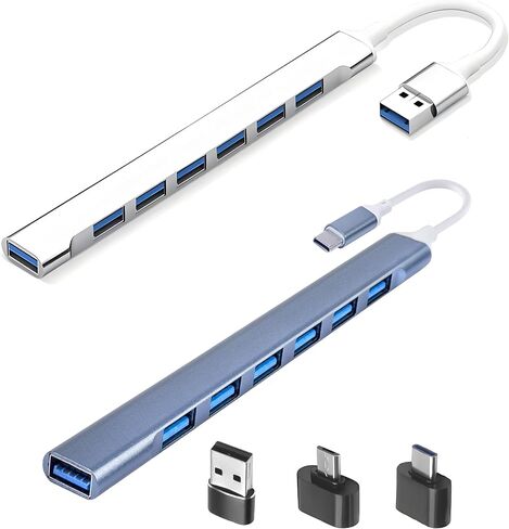 7 منافذ USB C إلى USB Hub، 7 منافذ USB 3.0 Hub و3 محولات in Kuwait
