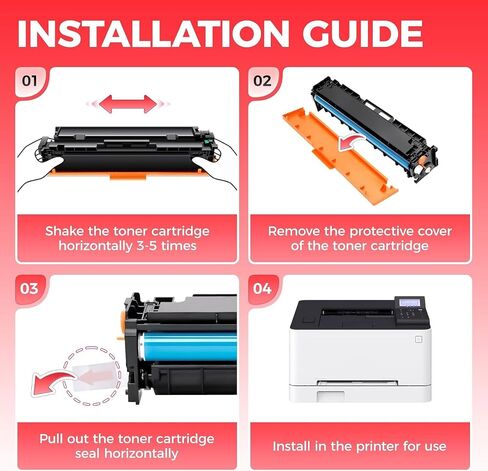 075H Toner Cartridge 4-Pack with Chip Replacement for Canon 075H 075 Toner Compatible with Canon LBP646Cdw MF665Cdw MF662Cdw MF664Cdw LBP647Cdw LBP640 MF660 Laser Printer Ink Black Cyan Yellow Magenta in Saudi Arabia